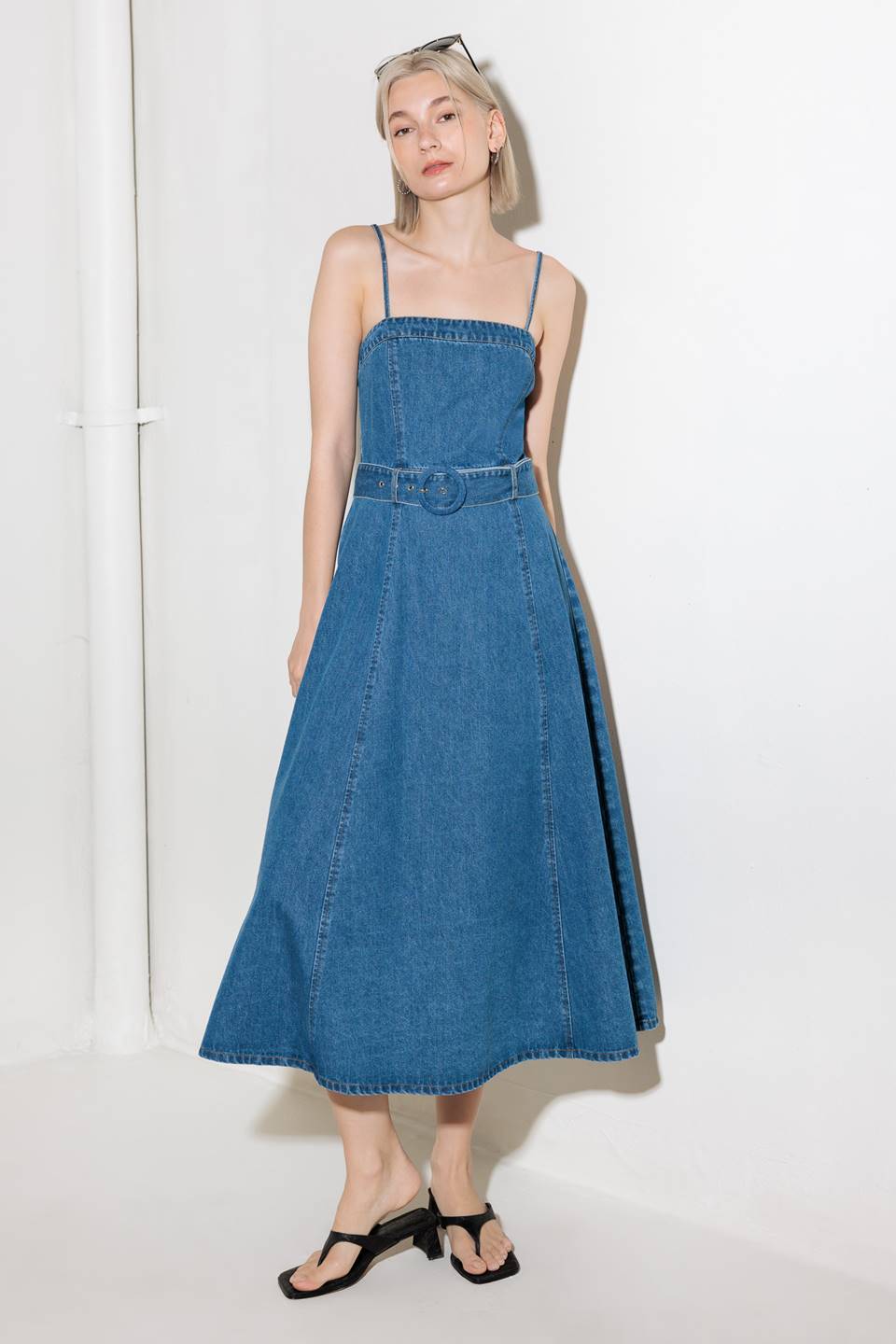 DAWSON WASHED DENIM MIDI DRESS