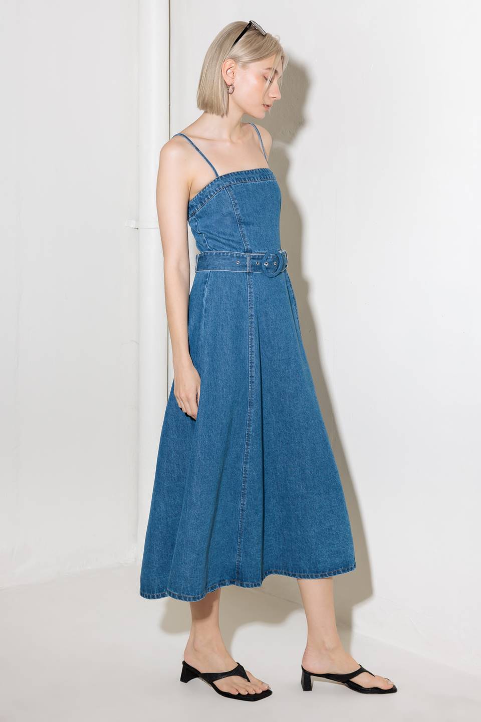 DAWSON WASHED DENIM MIDI DRESS
