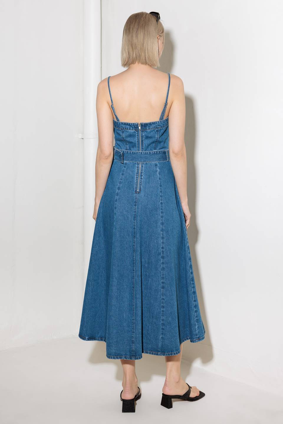 DAWSON WASHED DENIM MIDI DRESS
