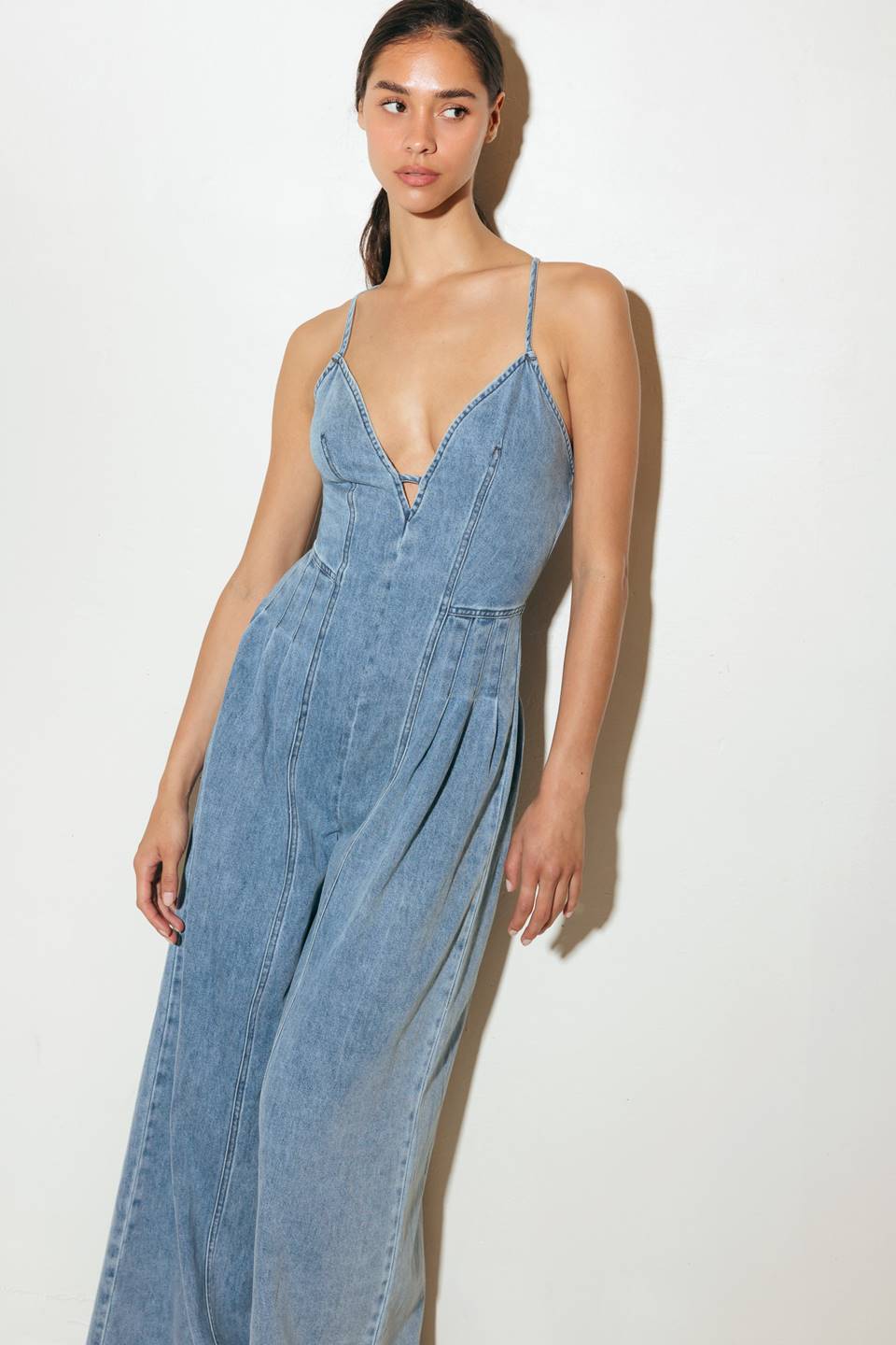 EDIE LIGHT DENIM JUMPSUIT