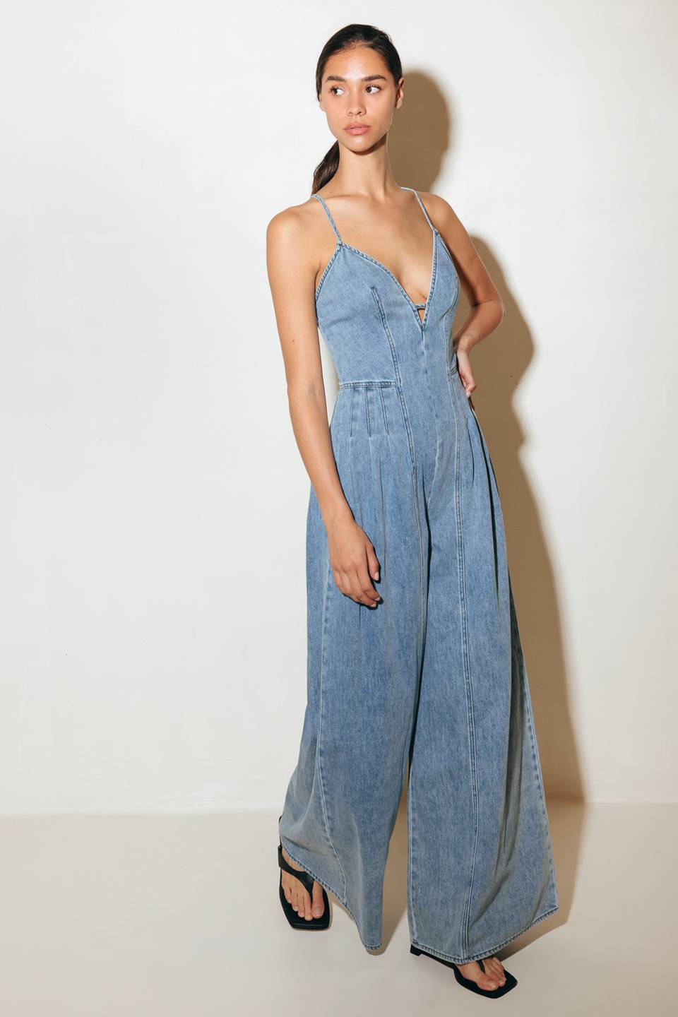 EDIE LIGHT DENIM JUMPSUIT