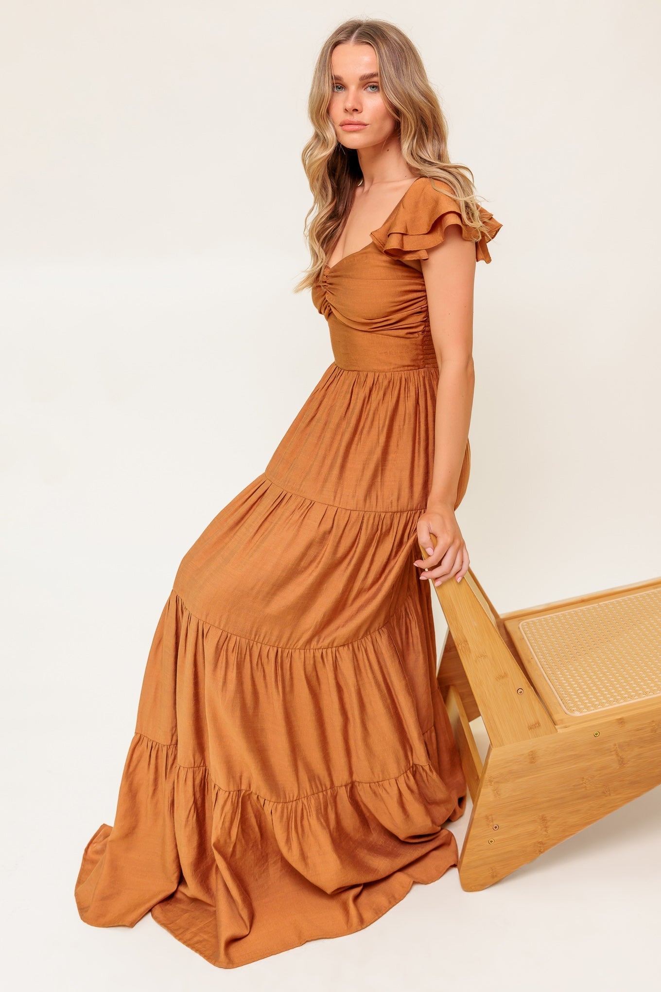 MARIBELLE MAXI DRESS - RUST