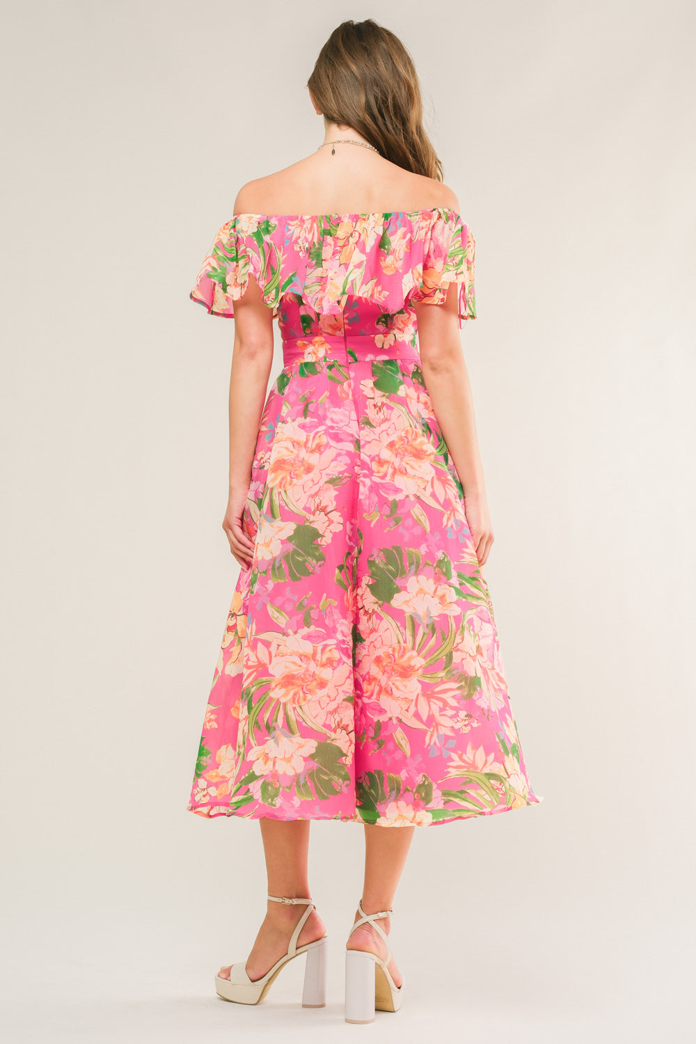 HAPPIEST HERE PINK MIDI DRESS