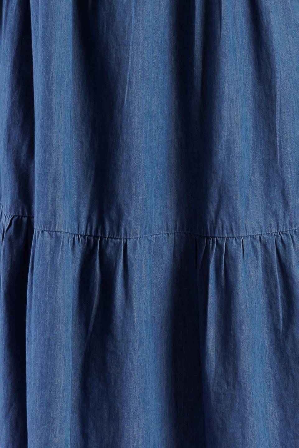 MATCH MY ENERGY GEWEBTES CHAMBRAY-MINIKLEID