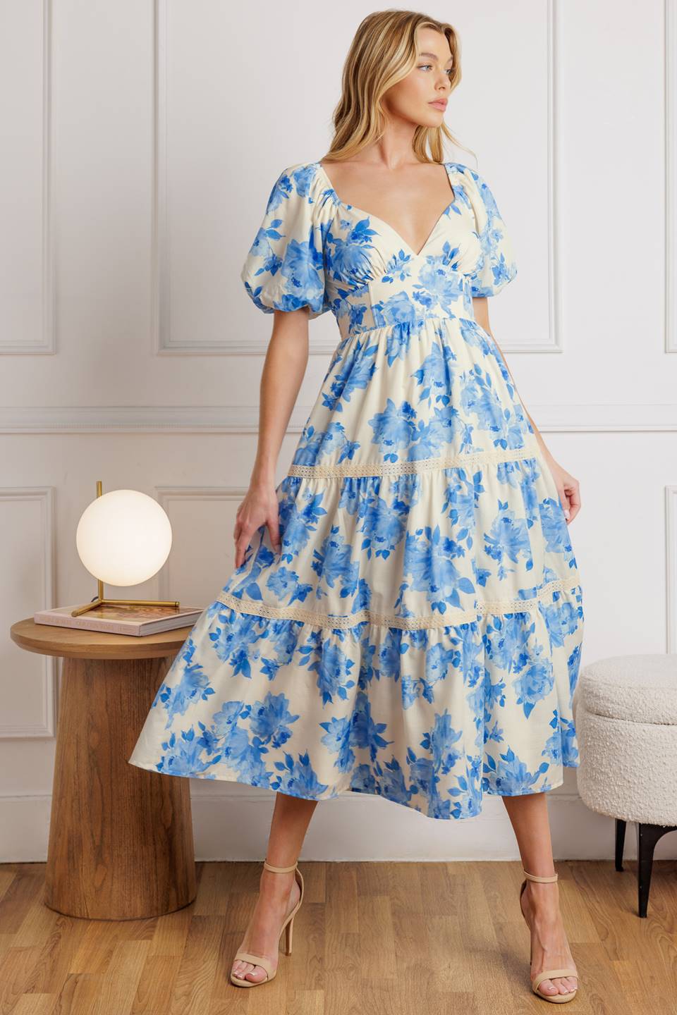 Size 2XL, THROUGH THE FOG WOVEN MIDI DRESS - FINAL SALE