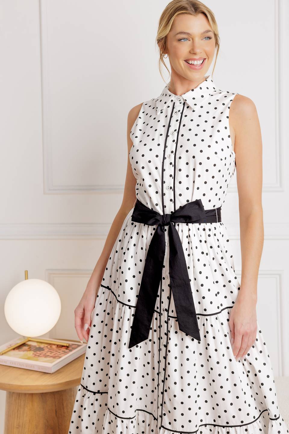 SIZE SMALL, OUT OF REACH WOVEN MIDI DRESS - FINAL SALE