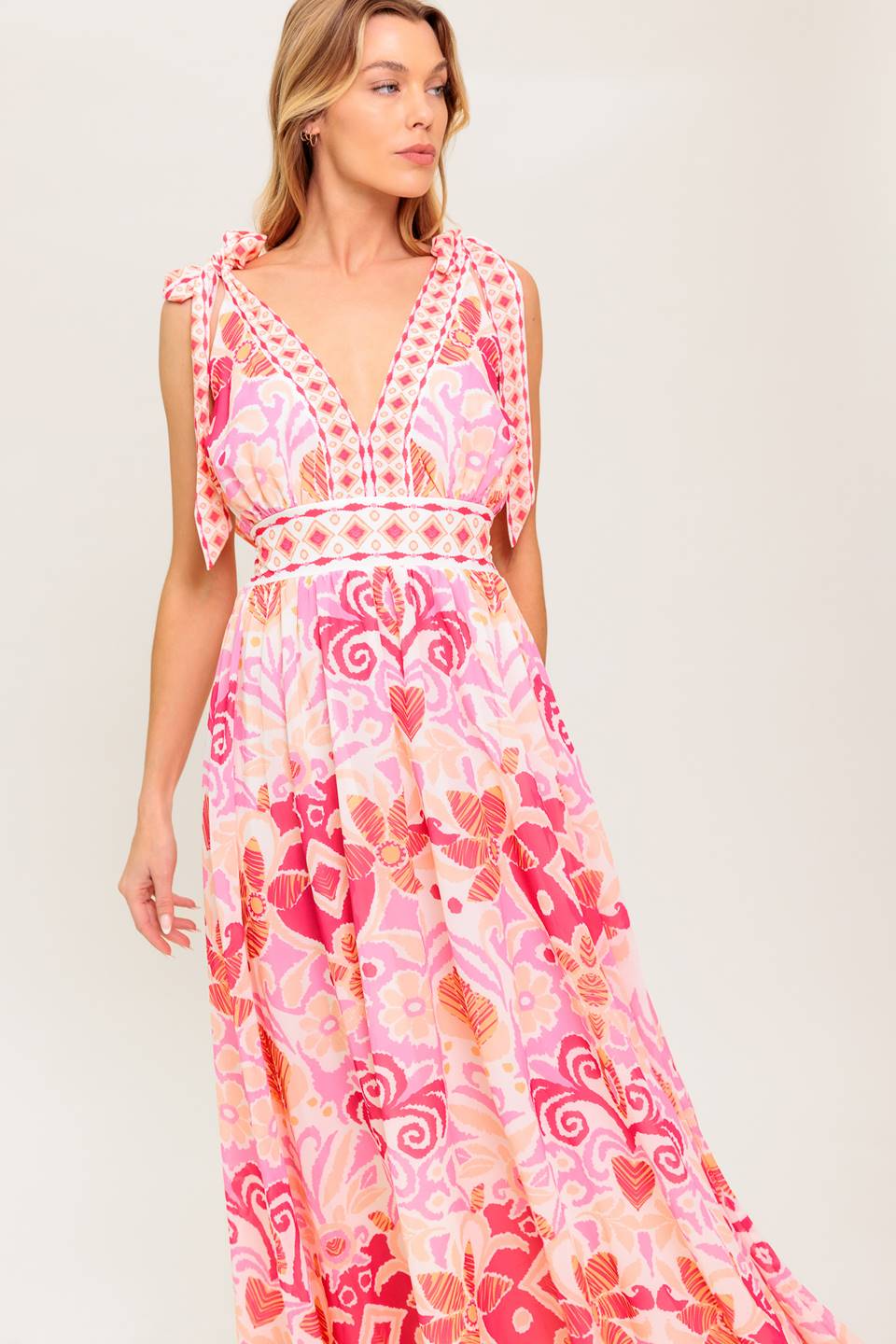 Size Small, VINEYARD BLUSH MAXI DRESS - PINK - FINAL SALE