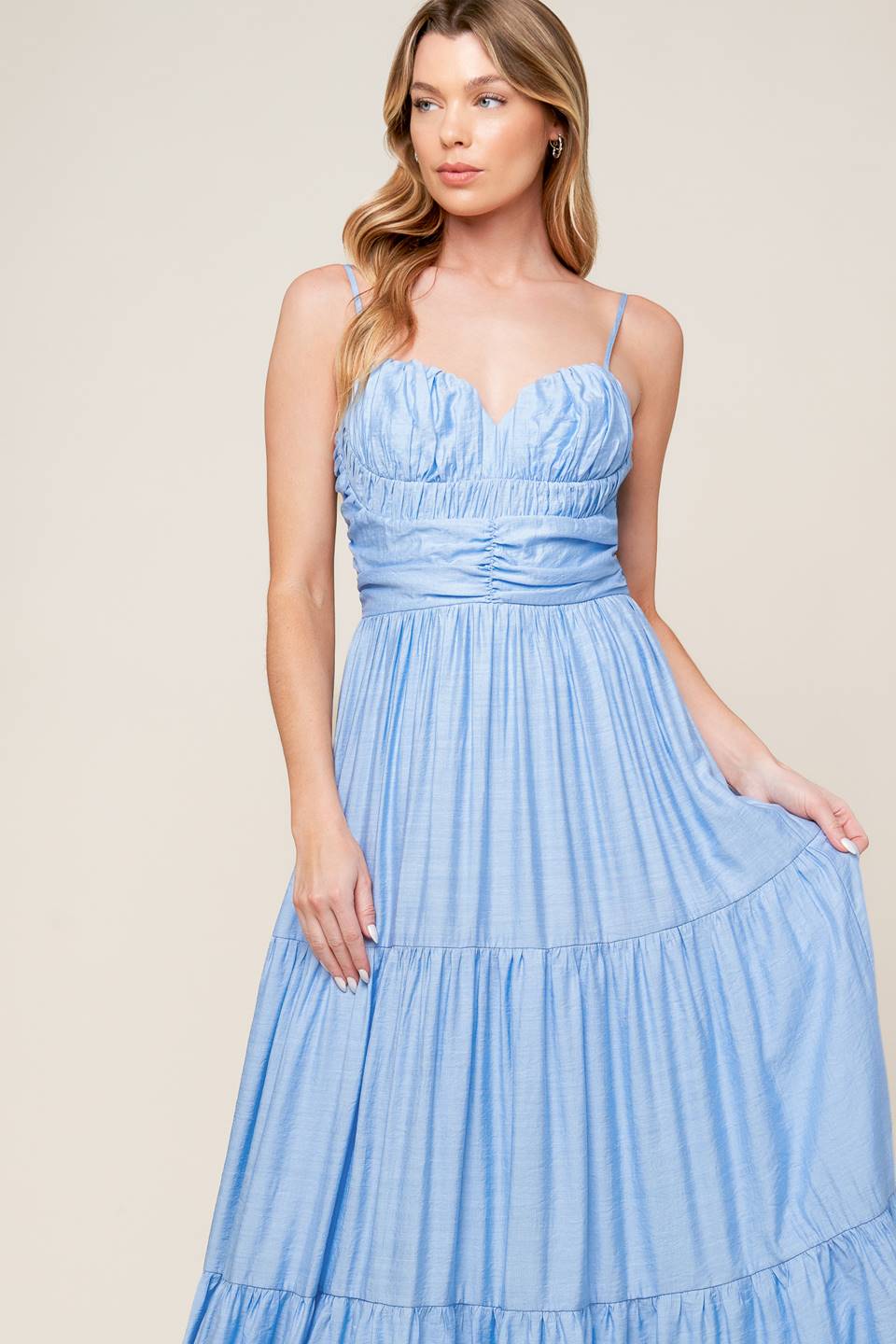 Size Large, MOMENT MAKER WOVEN MAXI DRESS - FINAL SALE
