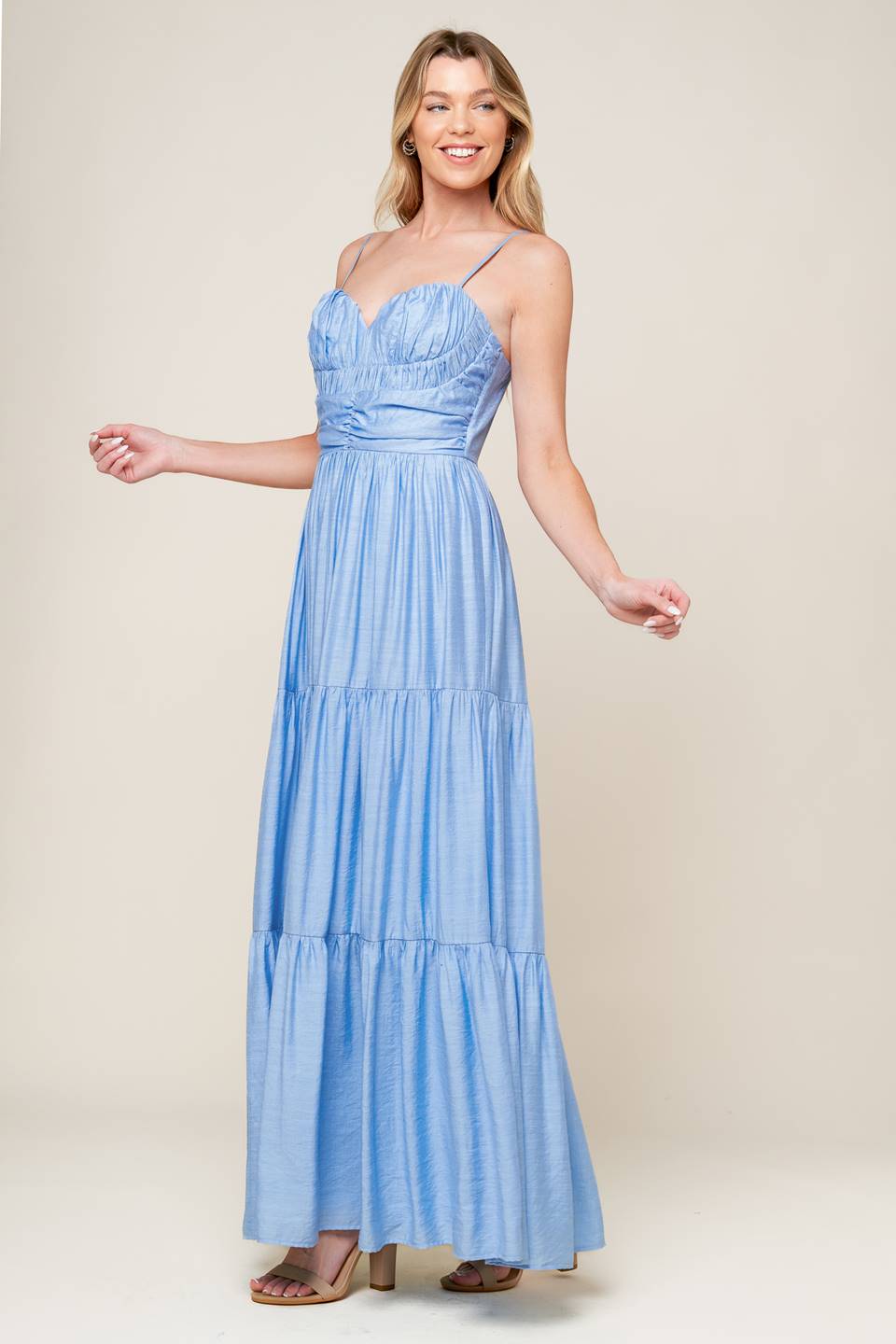 Size Large, MOMENT MAKER WOVEN MAXI DRESS - FINAL SALE