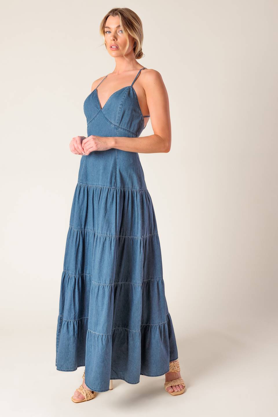 SUNDAY BEST - CHAMBRAY MIDI DRESS