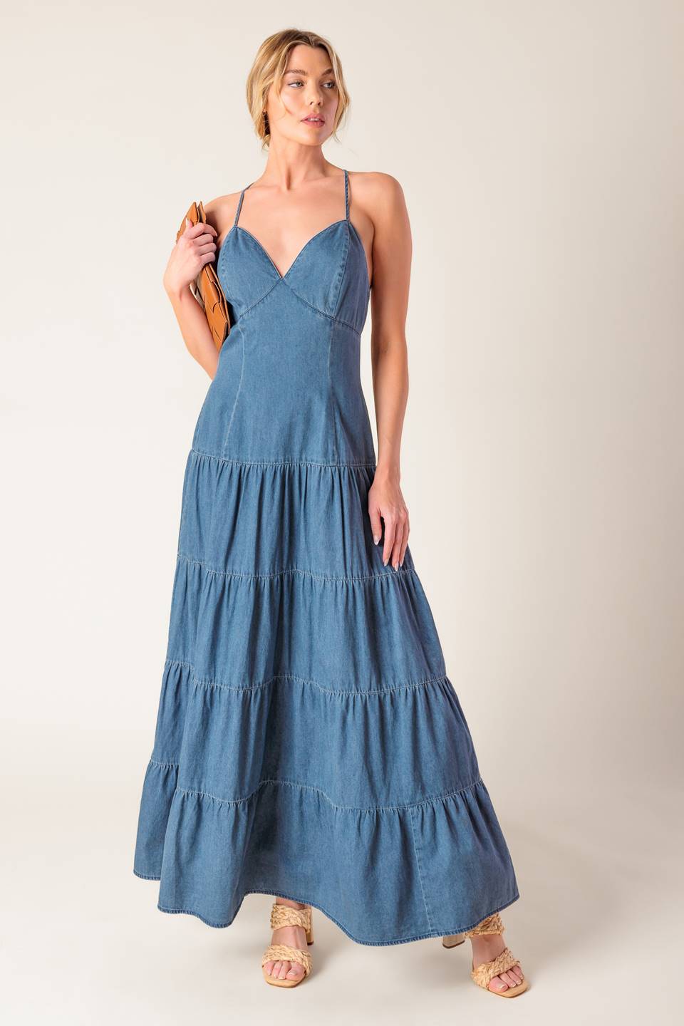SUNDAY BEST - CHAMBRAY MIDI DRESS