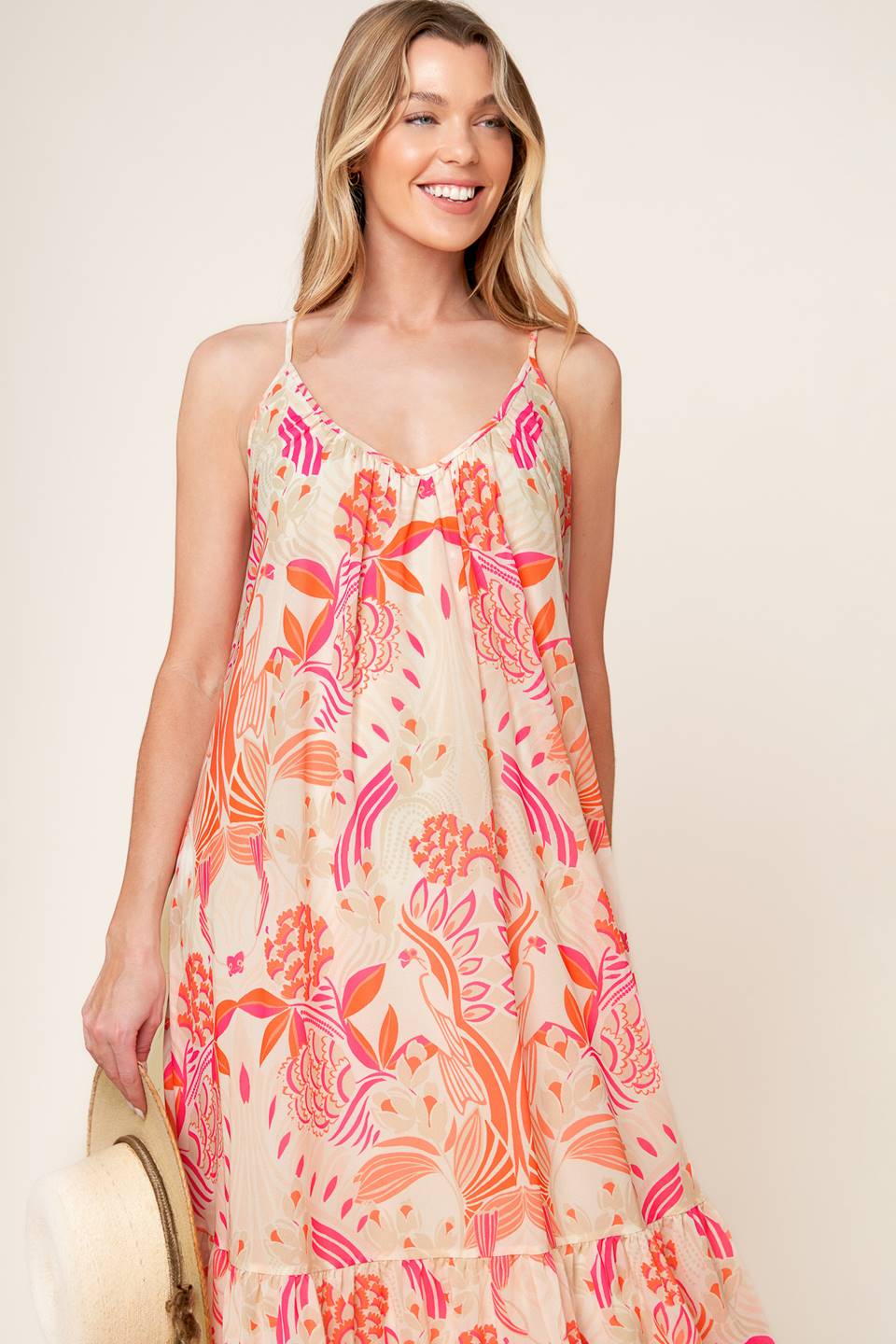 SECRET GARDEN MAXI DRESS - PINK
