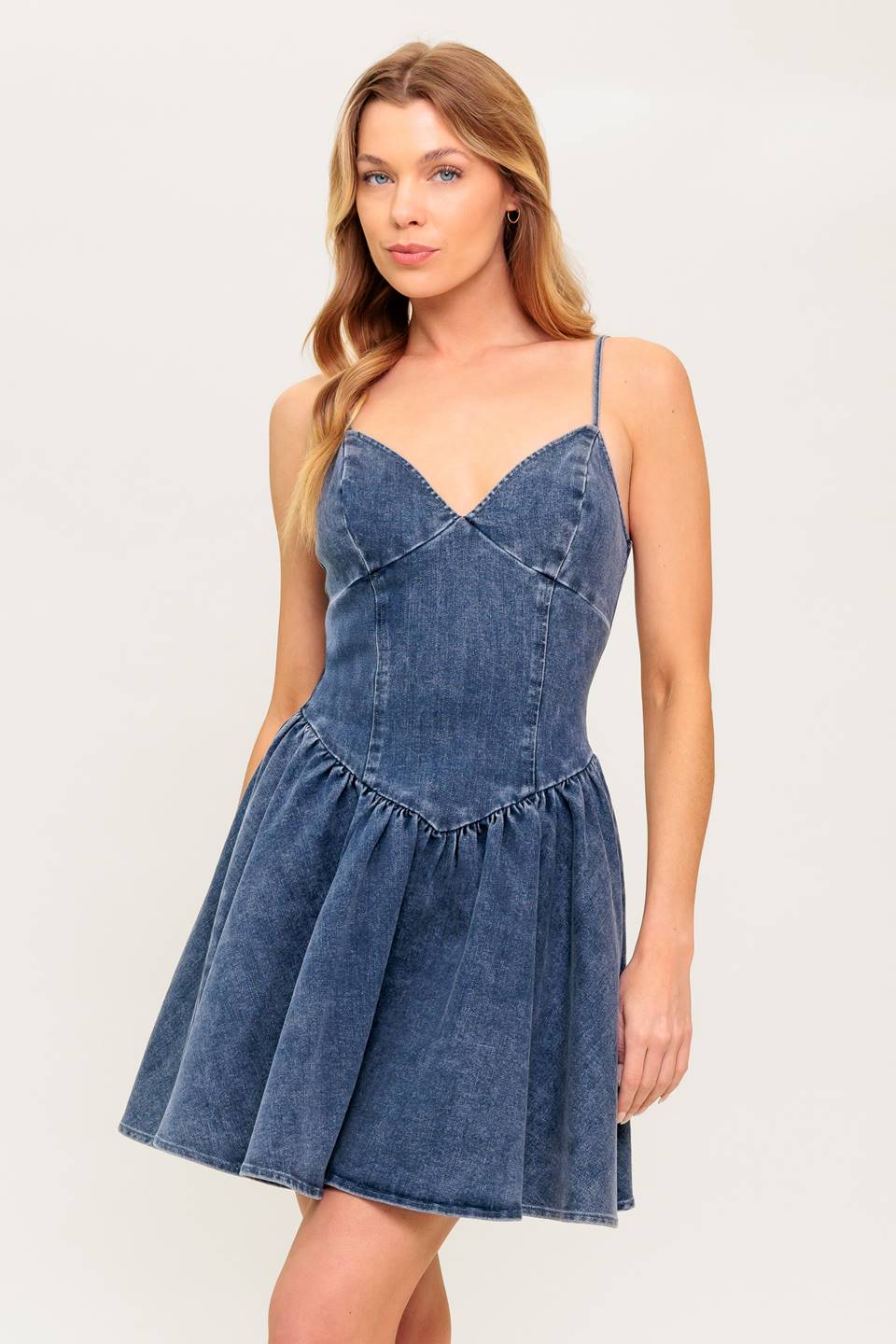 DINA DENIM MINIKLEID