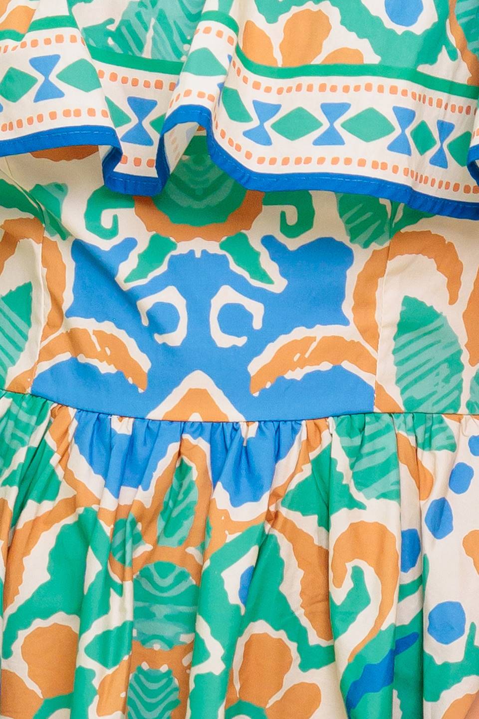 CAMBRIA MINI DRESS – SAGE & BLUE
