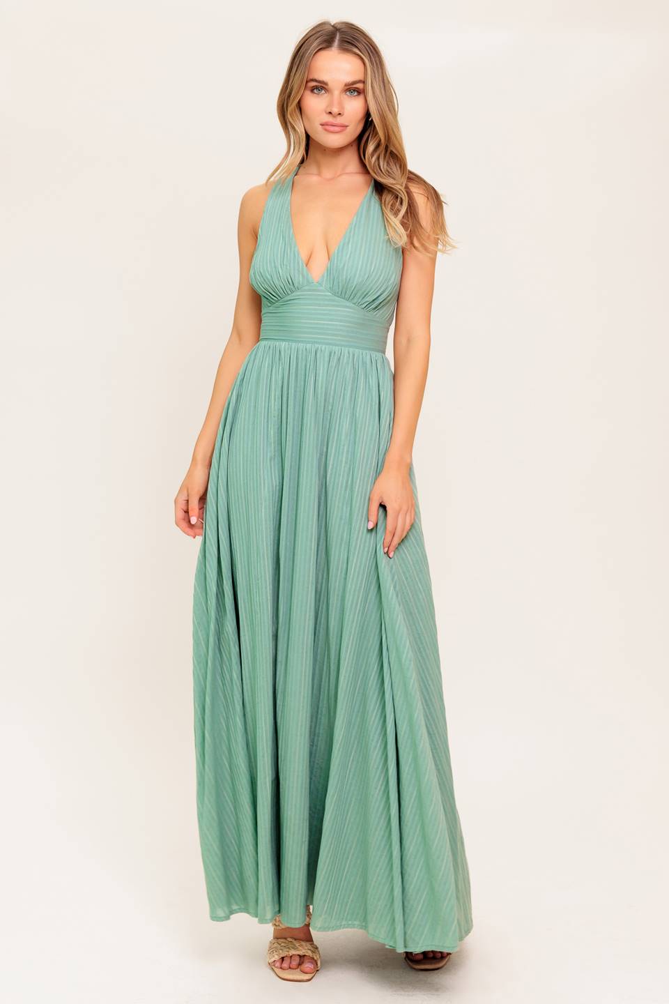 ROBE LONGUE CROISE DANS LE DOS SAGE SOLEIL DANS MON ESPRIT