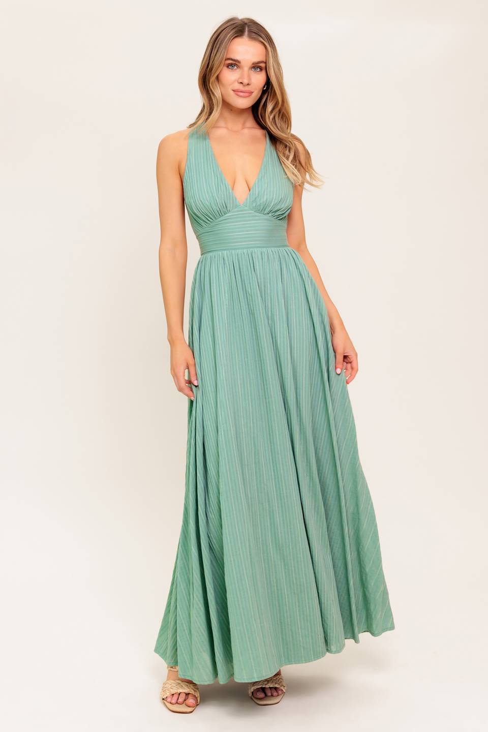 ROBE LONGUE CROISE DANS LE DOS SAGE SOLEIL DANS MON ESPRIT