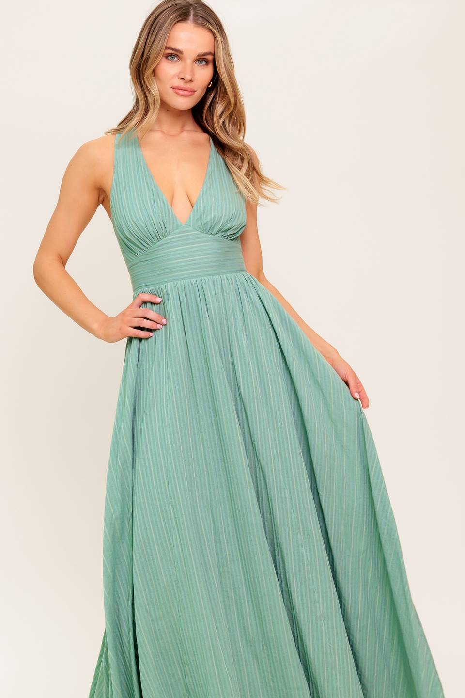 ROBE LONGUE CROISE DANS LE DOS SAGE SOLEIL DANS MON ESPRIT