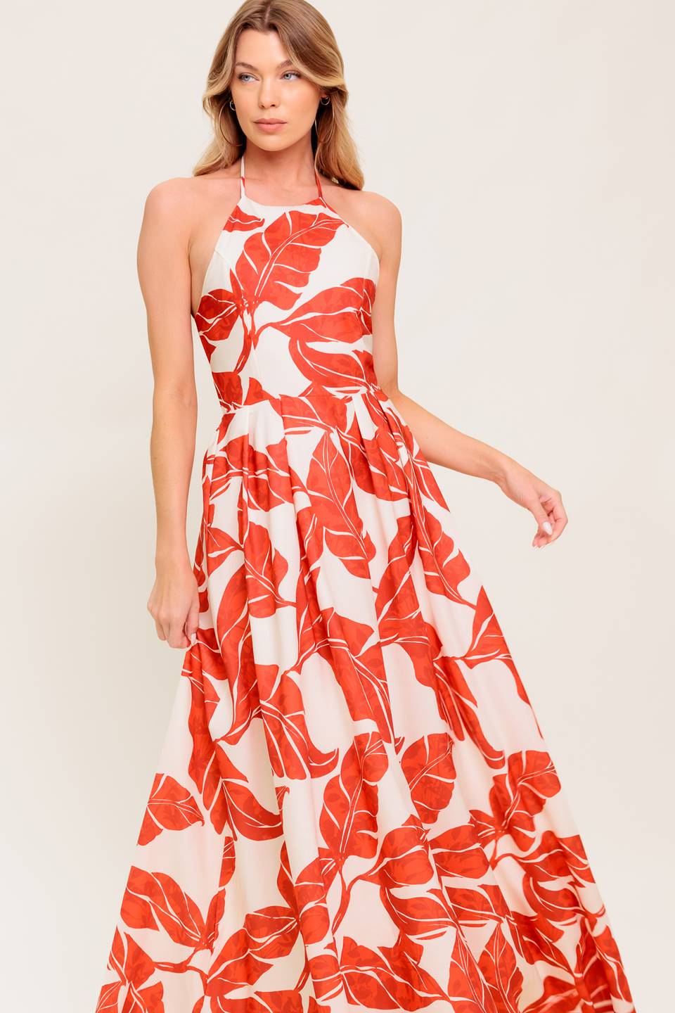 MARLEY MAXIKLEID – TROPICAL HALTER MAXIKLEID