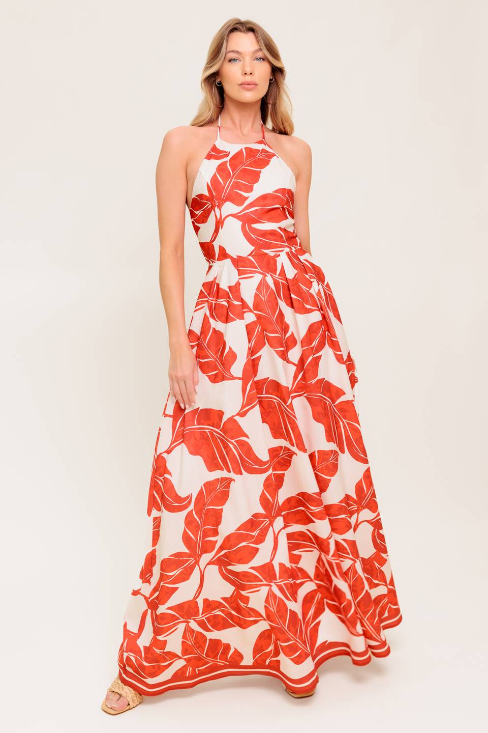 MARLEY MAXIKLEID – TROPICAL HALTER MAXIKLEID