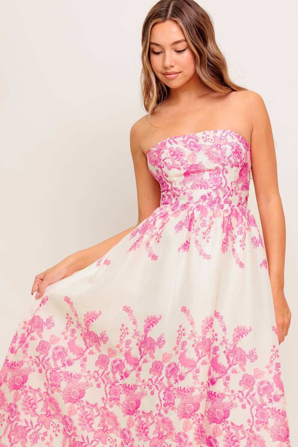COCO COCKTAIL DRESS - PINK FLORAL