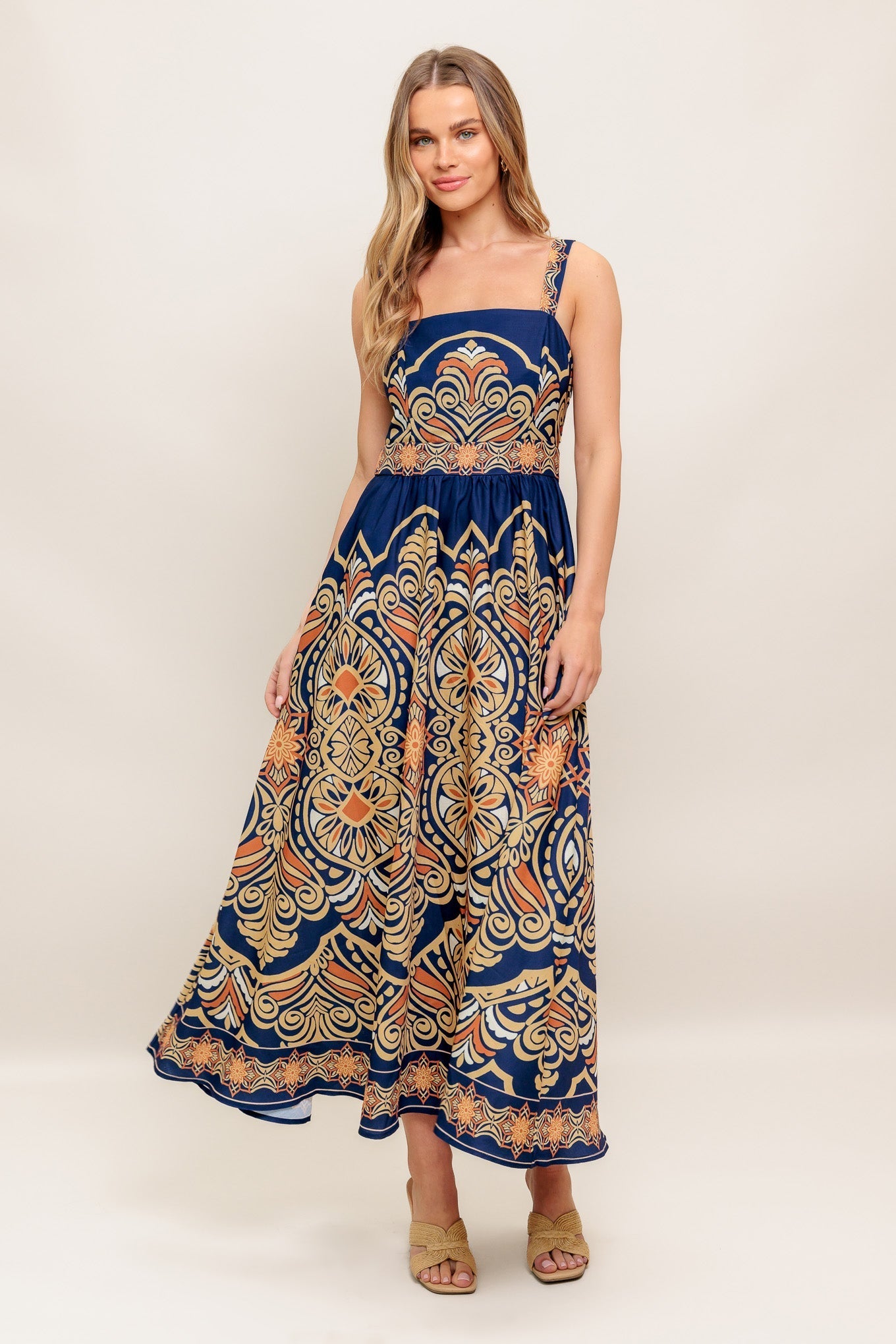 SHARA PRINTED MIDI DRESS