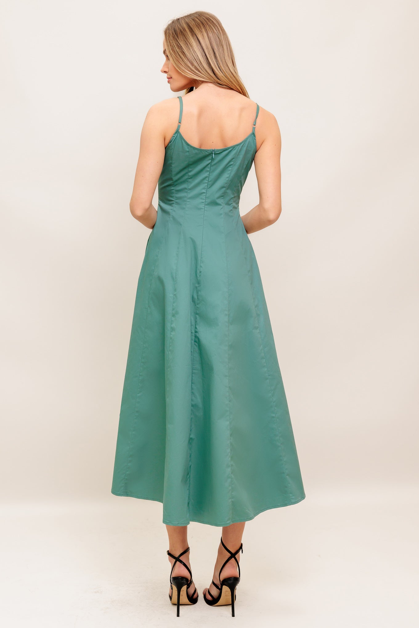 VIOLA VERDE ELEGANTE MIDI DRESS