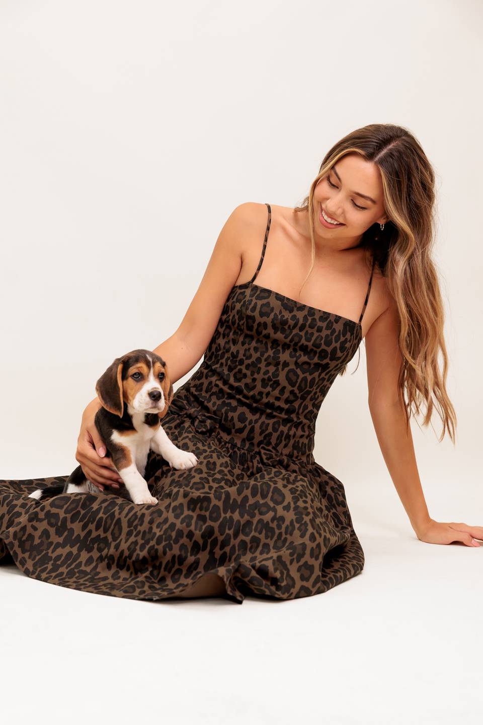 SAVANNAH MIDI DRESS - LEOPARD PRINT