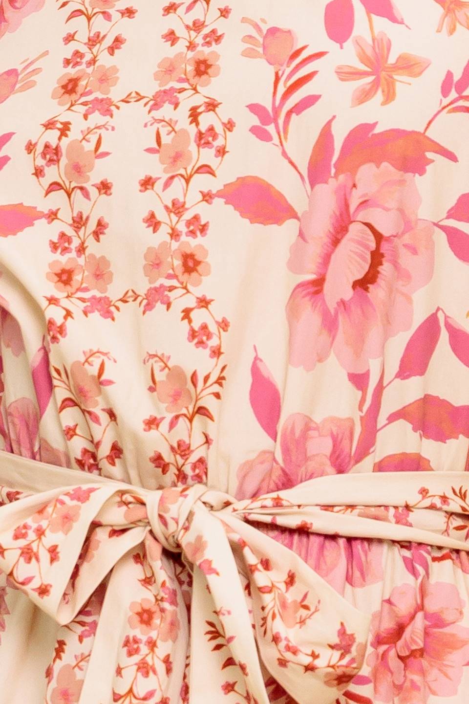 ALANNA PINK FLORAL PRINTED MINI DRESS