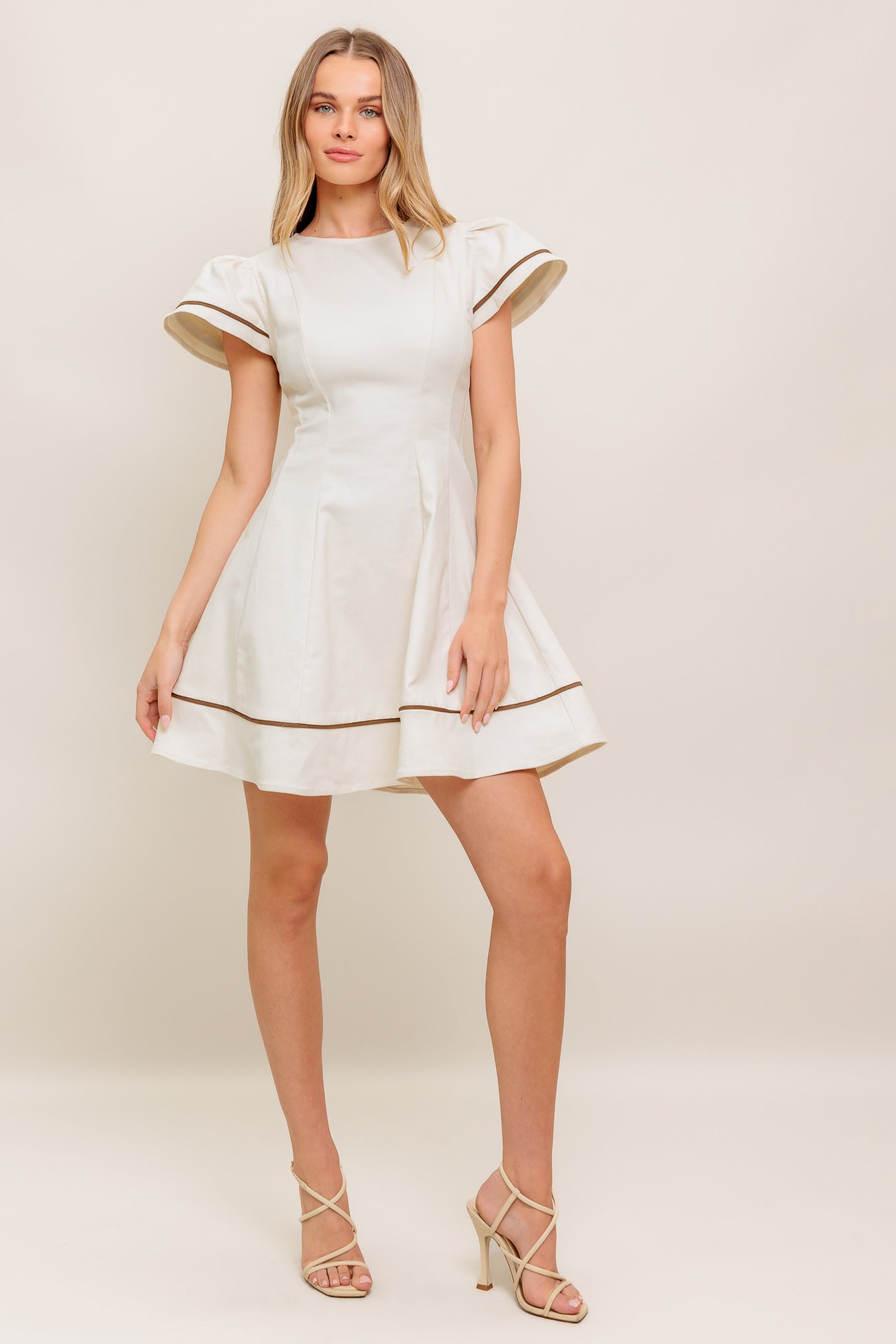 STARLA FLUTTER SLEEVE MINI DRESS
