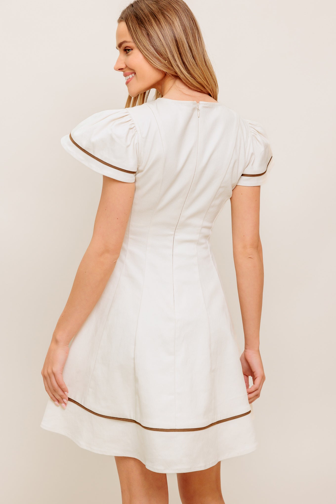 STARLA FLUTTER SLEEVE MINI DRESS