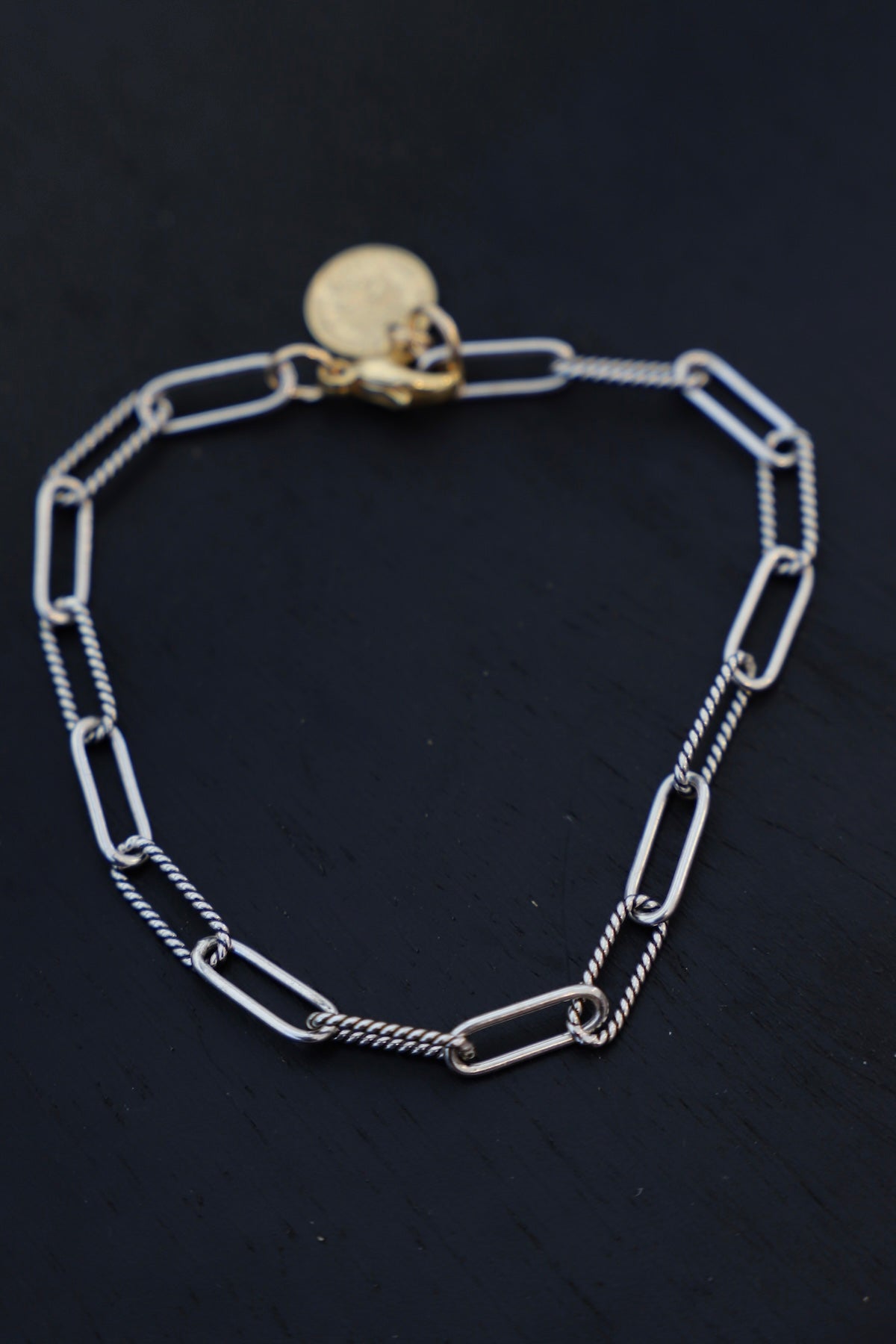 BRACELET CHAÎNE CECILIA - ARGENT ANTIQUE
