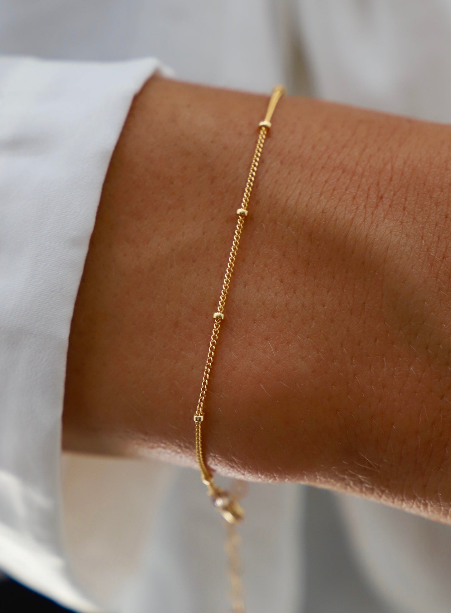 BRACELET À CHAÎNE À BILLES DÉLICAT