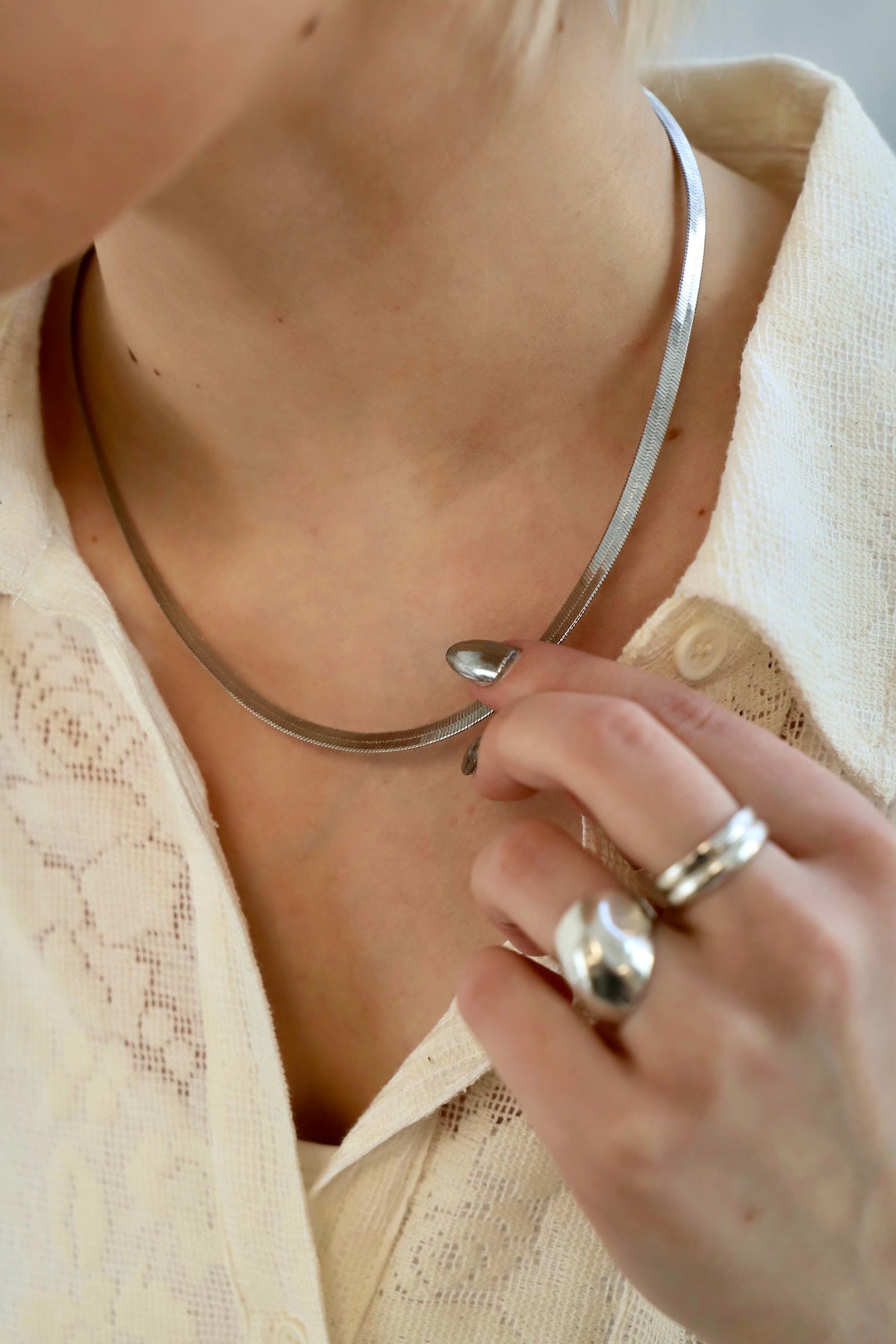 COLLIER CHAÎNE À CHEVRONS