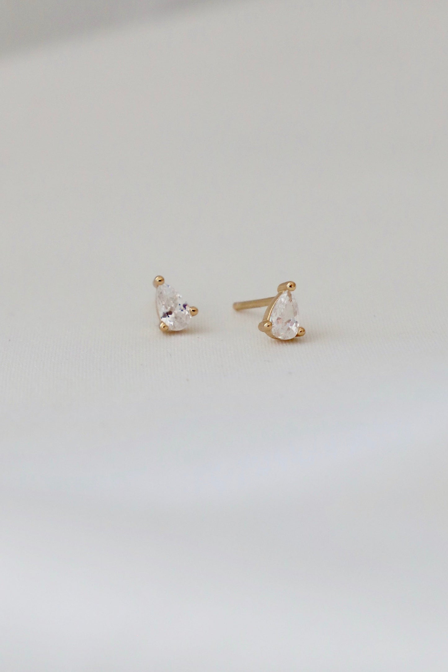 MINI TEARDROP CZ STUDS