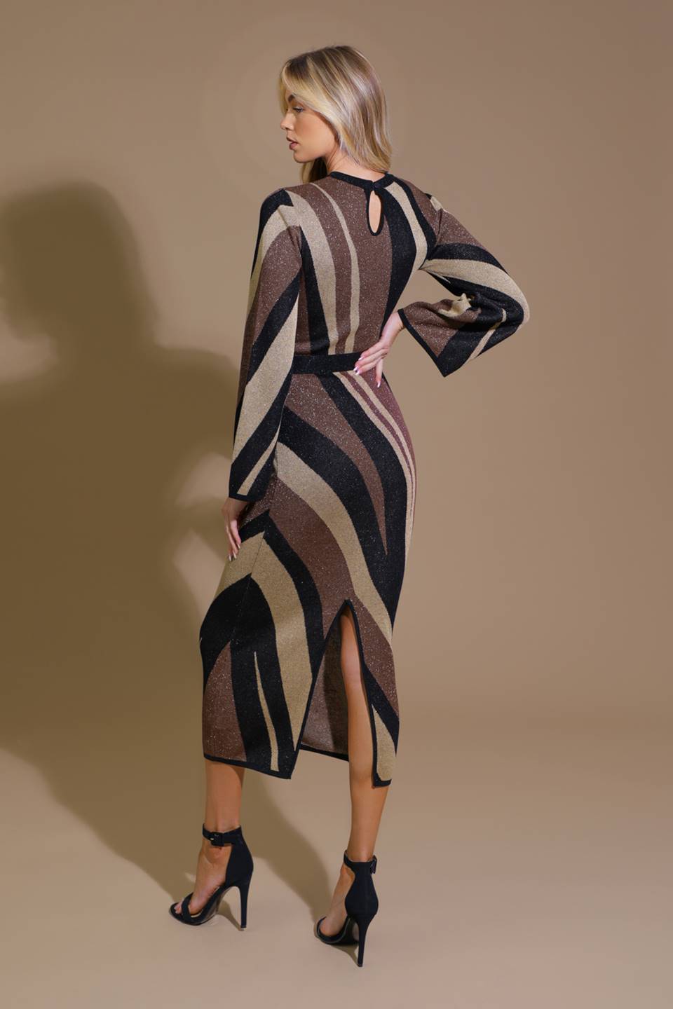 PUTZE EIN LÄCHELN MIDI-PULLOVERKLEID