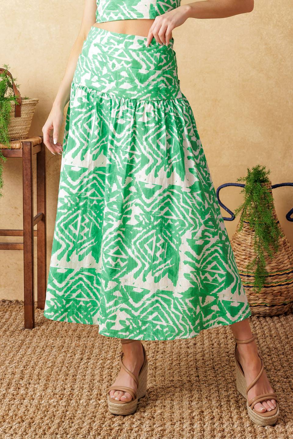 DESTINED FOR MORE - CROP TOP & SKIRT SET