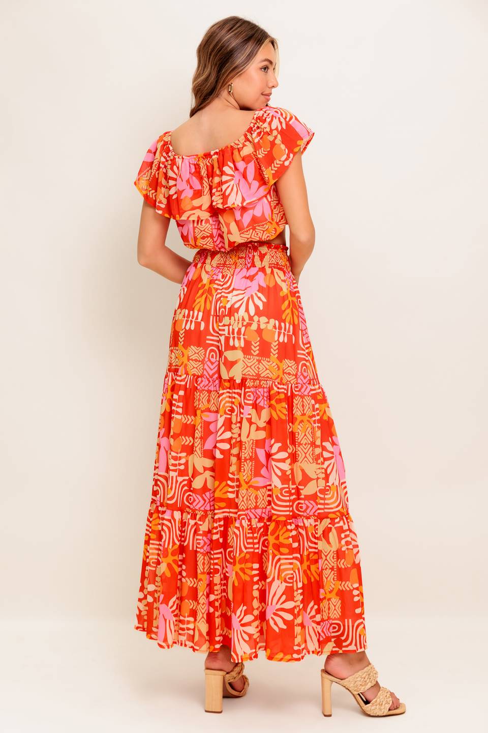 ENSEMBLE HAUT ET JUPE SUNBEAMS - ROUGE