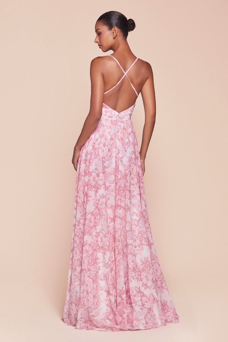 ROBE IRIS - BLEUE - ROBE A-LINE EN MOUSSELINE DOUCE IMPRIMÉE