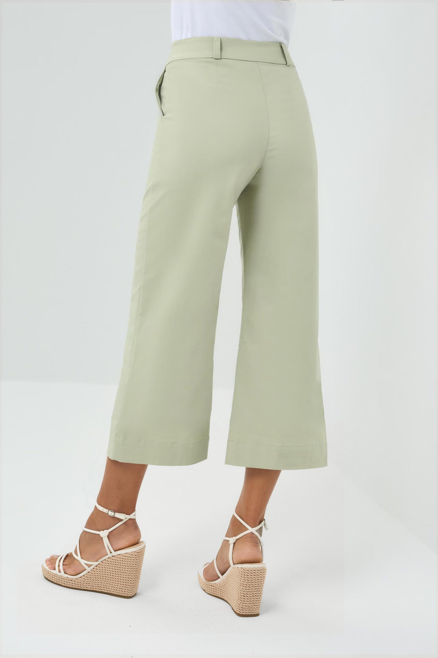 Ivanna Performance Cotton Cropped Flare Pant