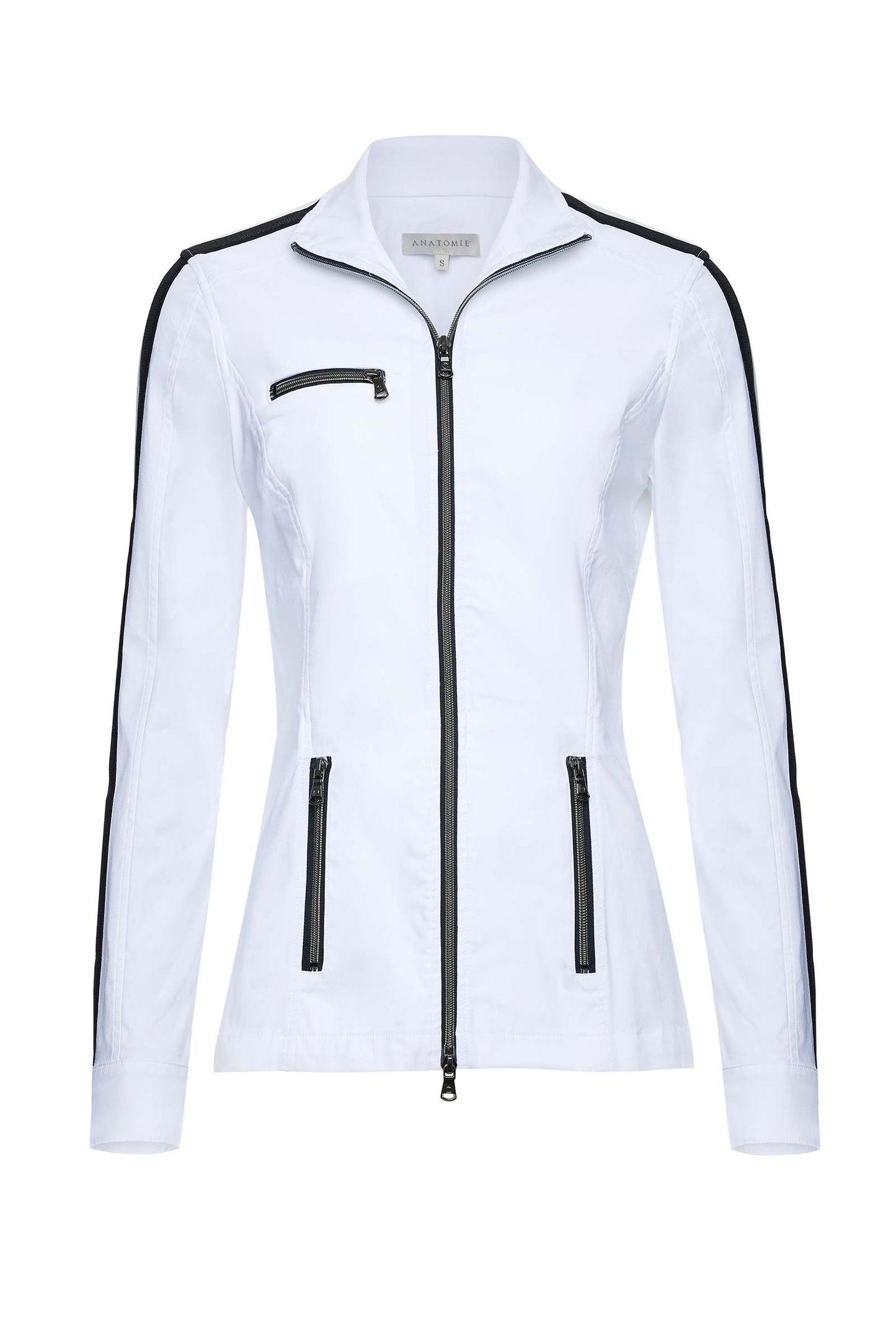 Justine Side-Stripe Racer Jacket