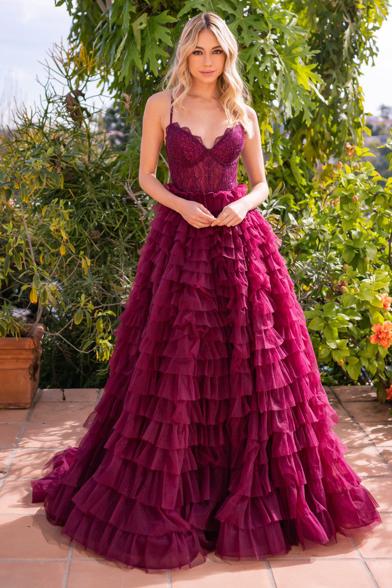 Size Medium, Morgan Gown - Mulberry - FINAL SALE