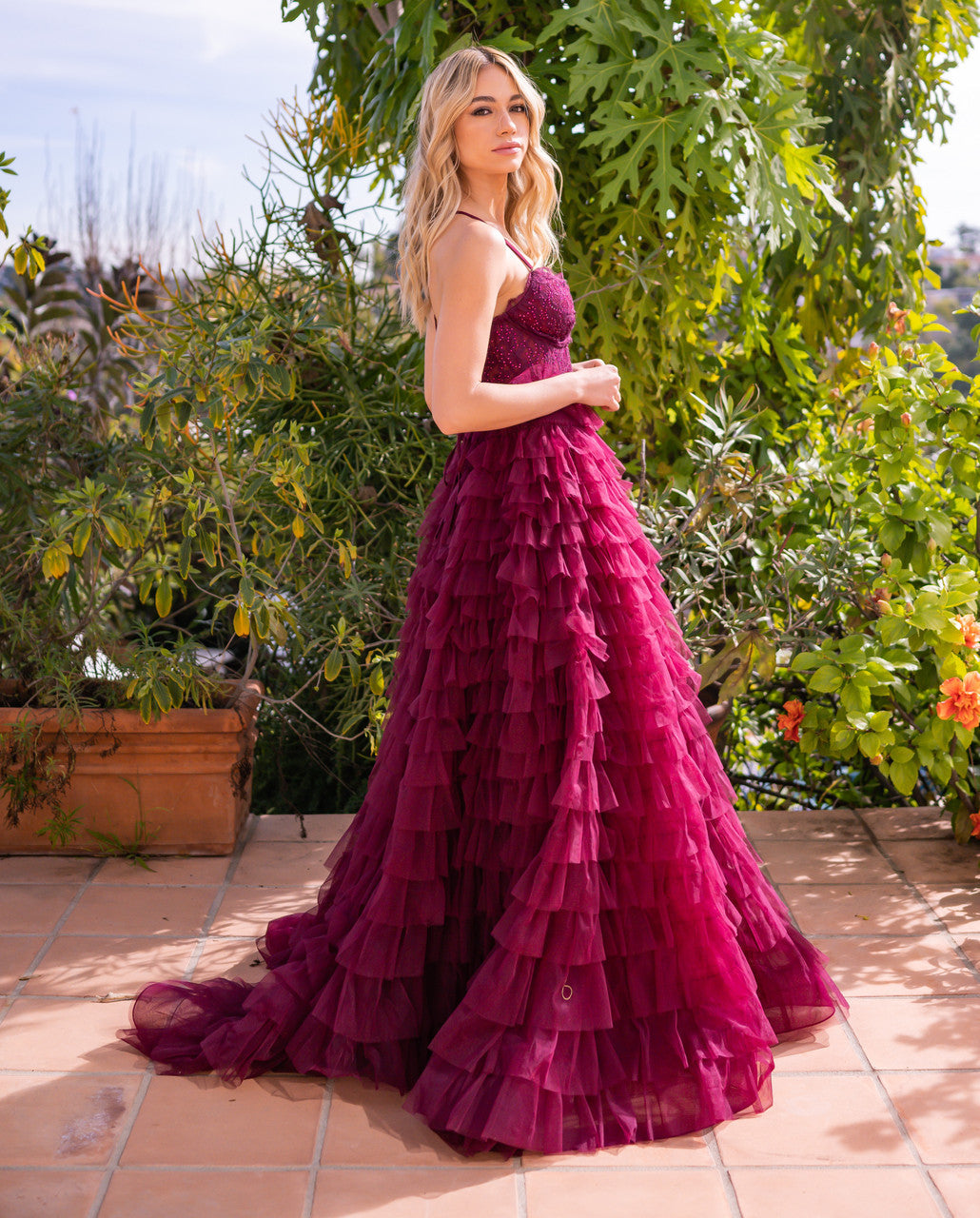 Size Medium, Morgan Gown - Mulberry - FINAL SALE
