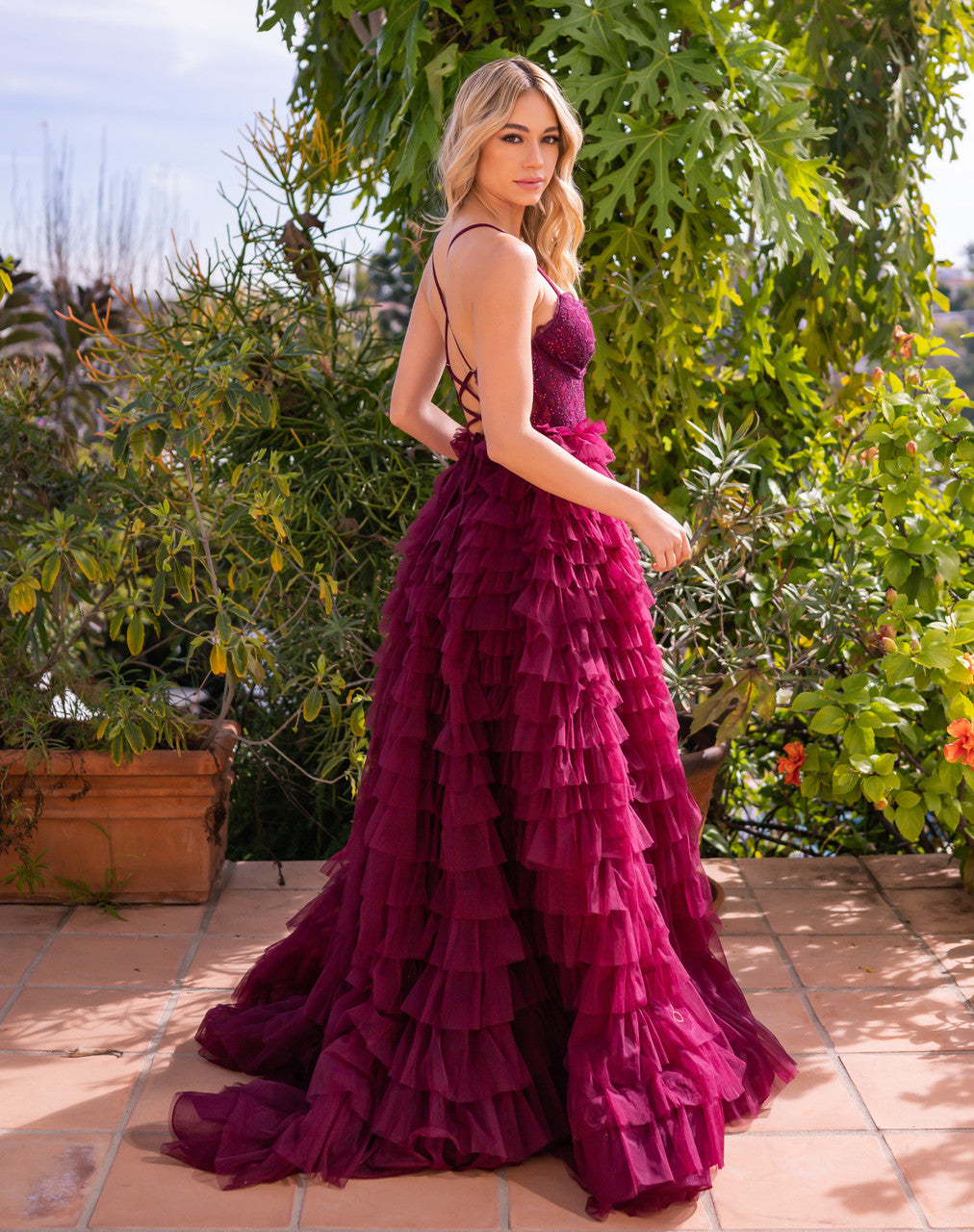 Size Medium, Morgan Gown - Mulberry - FINAL SALE