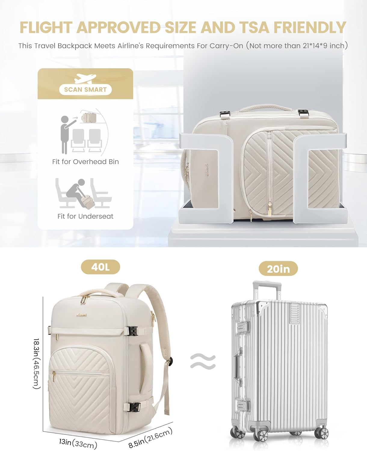 Sac à dos de voyage haut de gamme (style ADT) - Personnalisation