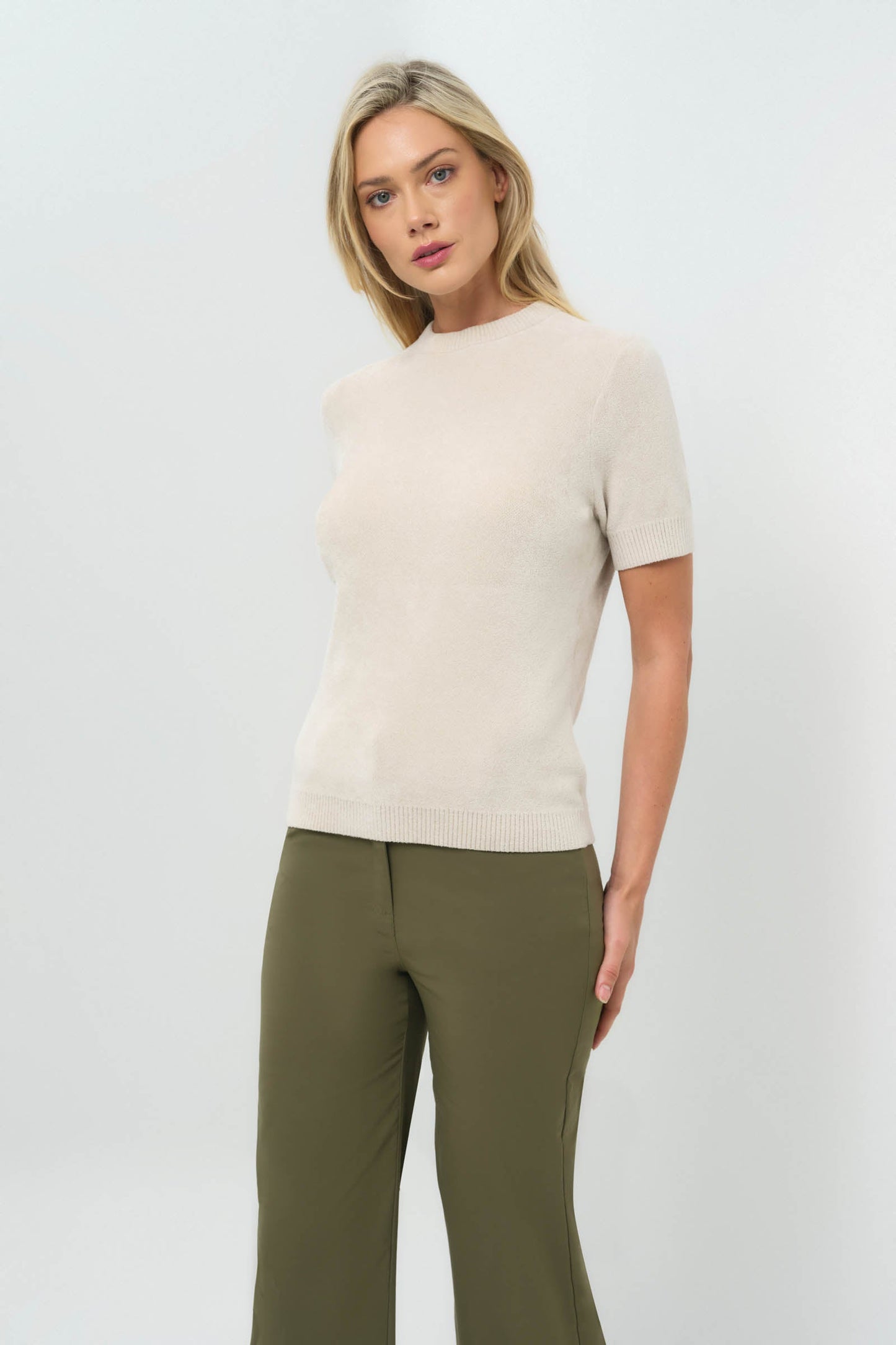 Coco Mohair Elbow Sleeve Sweater with Removable turtleneck