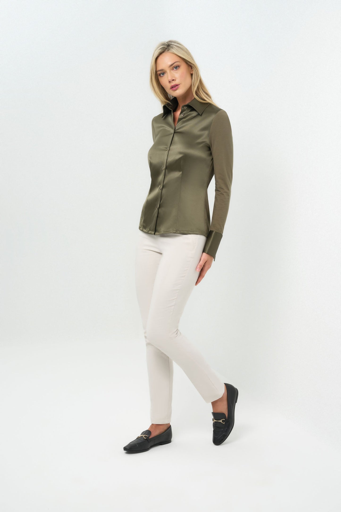 Sadie Satin and Supima Top