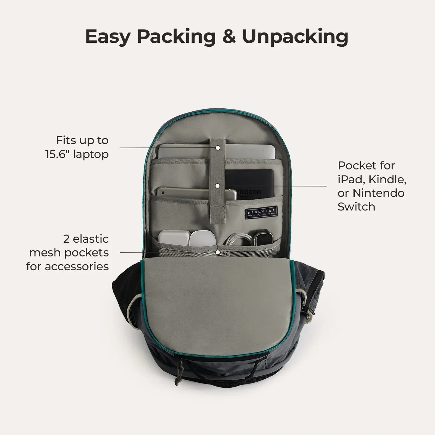 Sac à dos pour ordinateur portable Focus 15,6 pouces