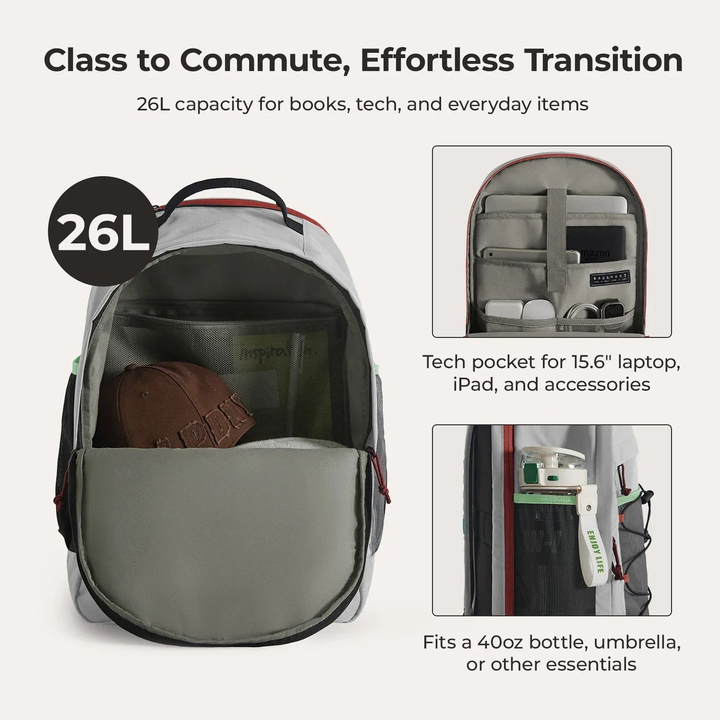 Sac à dos pour ordinateur portable Focus 15,6 pouces