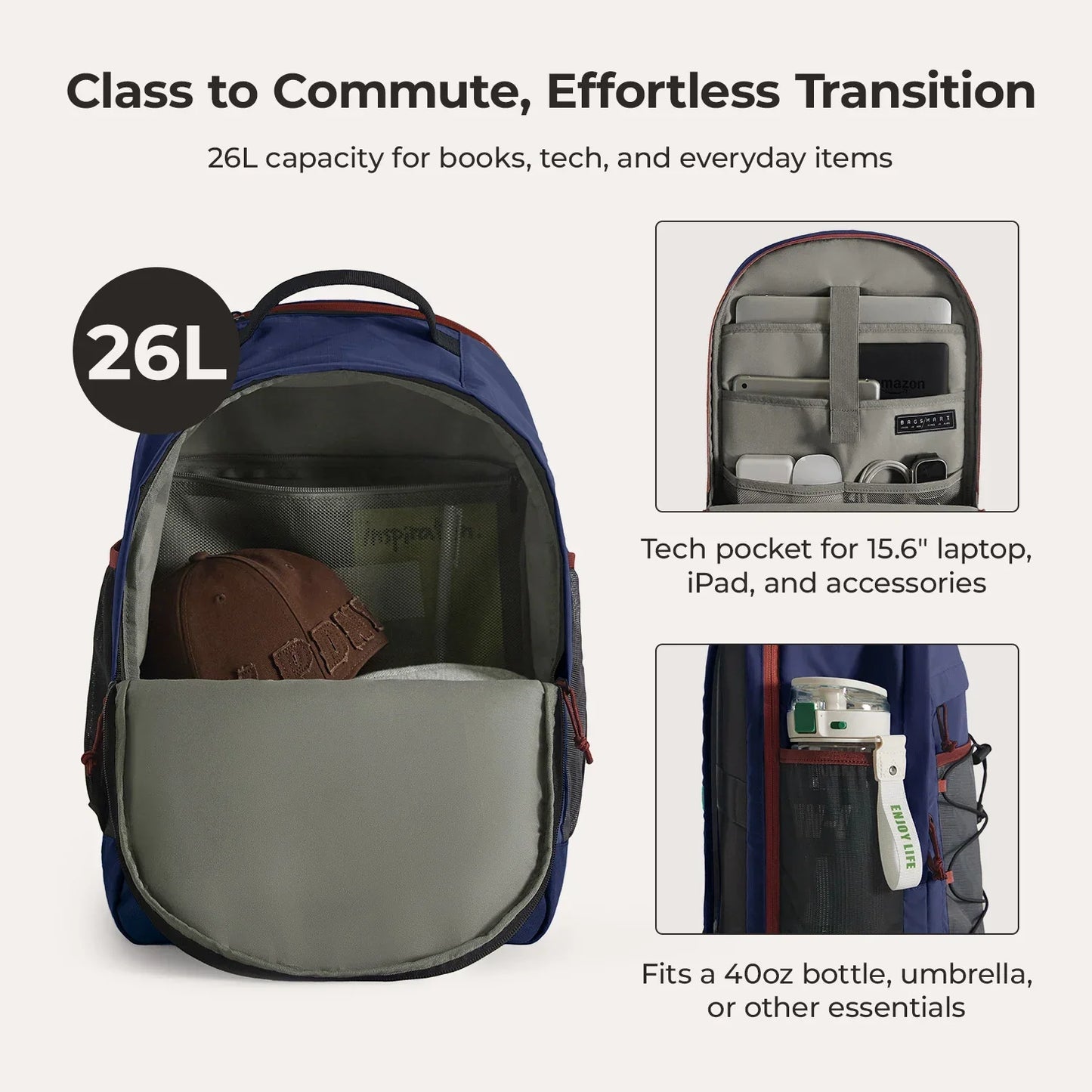 Sac à dos pour ordinateur portable Focus 15,6 pouces