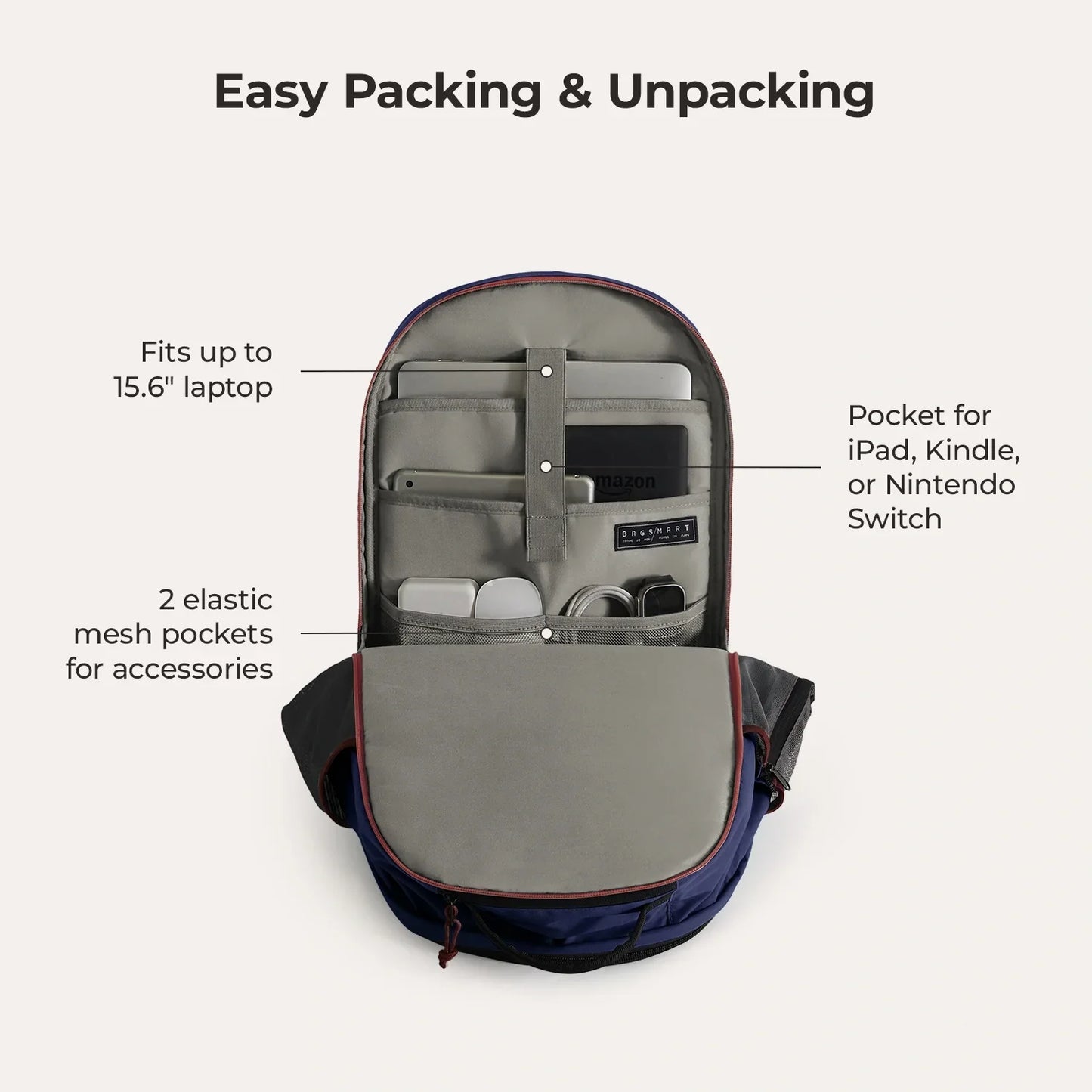 Sac à dos pour ordinateur portable Focus 15,6 pouces